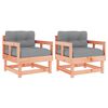 vidaXL Cadeiras de jardim c/ almofad&otilde;es 2pcs madeira de douglas maci&ccedil;a