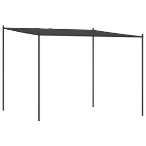 vidaXL Gazebo 3x3 m 180 g/m&sup2; tecido e a&ccedil;o antracite