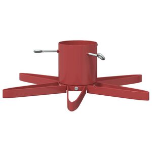 vidaXL Suporte para &Aacute;rvore de Natal Vermelho 50 x 50 x 15,5 cm A&ccedil;o