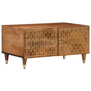 vidaXL Mesa de centro 80x50x40 cm madeira de mangueira maci&ccedil;a