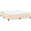 vidaXL Estrutura de cama sem colch&atilde;o 160x200 cm tecido cor creme