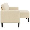 vidaXL Sof&aacute; 2 lugares com Chaise em L 125 cm tecido creme