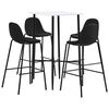 vidaXL 5 pcs conjunto de bar tecido preto