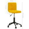 vidaXL Cadeiras de jantar giratórias 2 pcs veludo amarelo mostarda