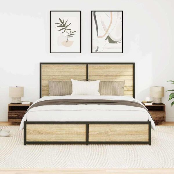 vidaXL Arm&aacute;rio de Cabeceira 2 pcs Madeira antiga 40 x 39 x 37 cm