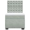 vidaXL Cama com molas/colch&atilde;o 100x200 cm veludo cinza-claro