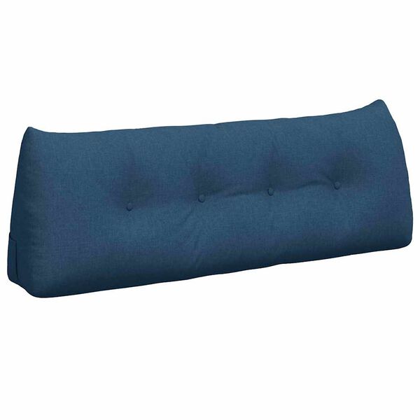 vidaXL Travesseiro para Costas Azul 140 x 24 x 50 cm tecido