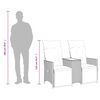 vidaXL Sof&aacute; de jardim reclin&aacute;vel de 2 lugares com Mesa em vime sint&eacute;tico cinza