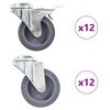 vidaXL 24 pcs rodas girat&oacute;rias com furo roscado 75 mm