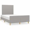 vidaXL Estrutura de cama sem colch&atilde;o 120x200 cm tecido cinzento-claro