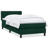 vidaXL Cama com molas/colch&atilde;o 100x220 cm veludo verde-escuro