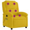 vidaXL Poltrona de massagens reclin&aacute;vel veludo amarelo