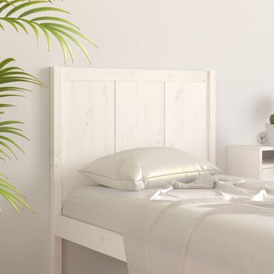 vidaXL Cabeceira de cama 95,5x4x100 cm madeira de pinho maciça branco