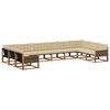 vidaXL Conjunto de Sof&aacute;s para Exterior 10 unid. Natural e Bege
