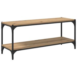 vidaXL Gabinete para TV 2 n&iacute;veis 100x33x41cm Carvalho Artesanal