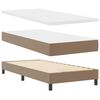 vidaXL Cama Box com colch&atilde;o Cappuccino 100 x 200 cm Couro sint&eacute;tico