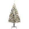 vidaXL &Aacute;rvore de Natal Artificial Branco 180 cm PVC, A&ccedil;o e Pl&aacute;stico