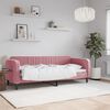 vidaXL Sof&aacute;-cama 80x200 cm veludo rosa