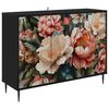 vidaXL Buffet BORNE Carvalho Preto 102 x 33 x 76 cm