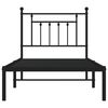vidaXL Estrutura de cama com cabeceira 80x200 cm metal preto