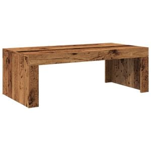 vidaXL Mesa de centro 102x50x35 cm derivados de madeira madeira velha