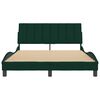 vidaXL Estrutura de cama sem colch&atilde;o Hanko 140x190 cm veludo verde-escuro