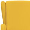 vidaXL Poltrona de massagens tecido amarelo