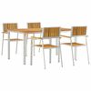 vidaXL Conjunto de Jantar para Exterior 5 unid. 150 x 90 x 75 cm
