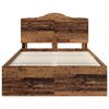 vidaXL Estrutura da Cama com cabeceira Madeira antiga 120 x 190 cm