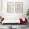 vidaXL Sof&aacute;-cama de 2 lugares veludo vermelho tinto