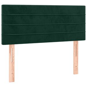 vidaXL Cabeceira de cama veludo 100x5x78/88 cm verde-escuro