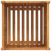vidaXL Vaso/floreira de jardim com forro 50x50x50 cm ac&aacute;cia maci&ccedil;a