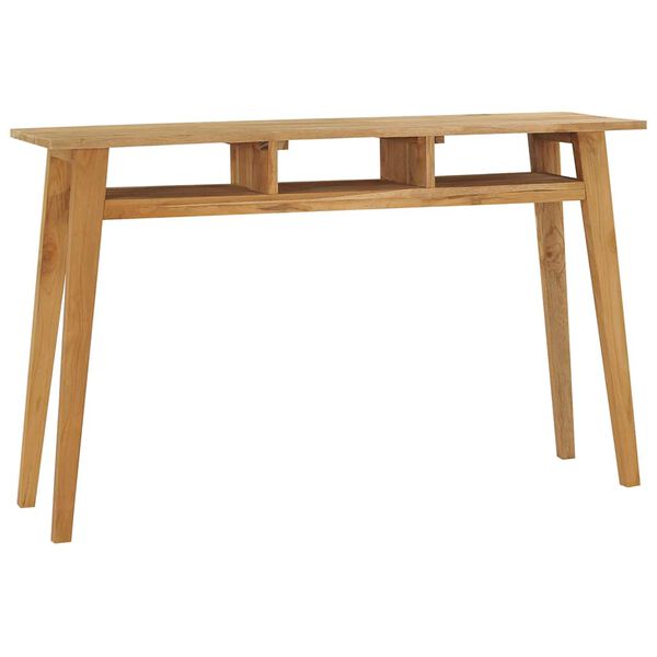 vidaXL Mesa consola 120x35x75 cm madeira de teca maci&ccedil;a