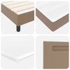 vidaXL Cama Box com colch&atilde;o Cappuccino 140 x 200 cm Couro sint&eacute;tico