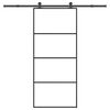 vidaXL Porta deslizante c/ conj. ferragens 90x205cm vidro ESG/alum&iacute;nio