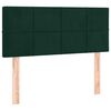 vidaXL Cama box spring c/ colch&atilde;o/LED 90x200 cm veludo verde-escuro