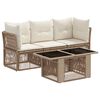 vidaXL Conjunto de Sof&aacute; de Jardim 4 unid. Bege vime PE