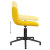 vidaXL Cadeira de jantar girat&oacute;ria veludo amarelo