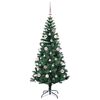 vidaXL &Aacute;rvore de Natal Artificial Pr&eacute;-iluminada Verde 150 cm