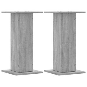 vidaXL Suportes de colunas 2 pcs derivados de madeira cinzento sonoma