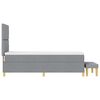 vidaXL Cama Box com colch&atilde;o Cinzento-claro 80 x 200 cm tecido
