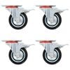 vidaXL Rodas girat&oacute;rias com trav&otilde;es duplos 4 pcs 75 mm
