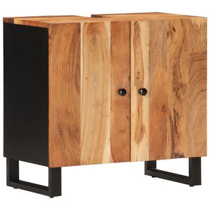 vidaXL M&oacute;vel para lavat&oacute;rio 62x33x58cm ac&aacute;cia maci&ccedil;a/derivados madeira