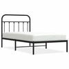 vidaXL Estrutura de cama com cabeceira 100x190 cm metal preto