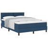 vidaXL Cama box spring com colch&atilde;o Azul Escuro 140 x 200 cm tecido