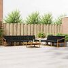 vidaXL Conjunto de Sof&aacute;s para Exterior 8 pcs Natural e Preto
