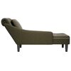 vidaXL Chaise lounge c/ almofada/apoio braços direito couro artificial