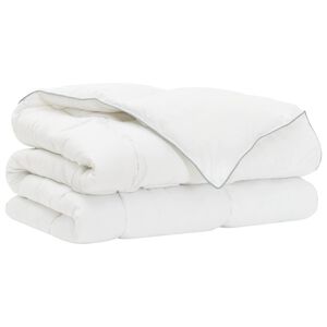 vidaXL Duvet de Ano Inteiro Branco 135 x 200 cm Fibra de bambu