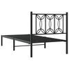 vidaXL Estrutura de cama com cabeceira 90x200 cm metal preto
