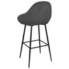 vidaXL Banco de bar veludo cinzento-escuro